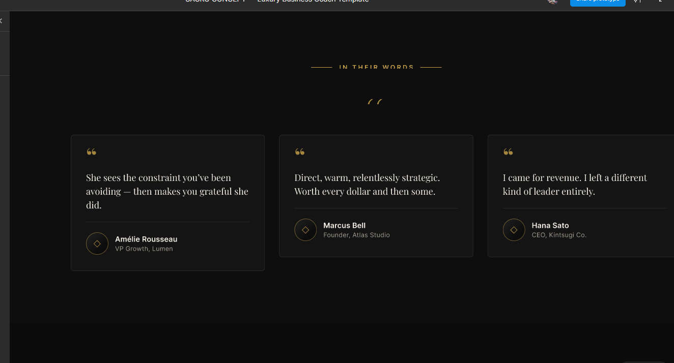 Luxury Coach — Premium Figma Website Template (Desktop + Mobile)