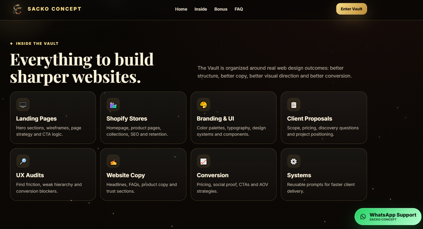 AI Web Designer Vault — 100+ AI Prompts for Websites & Shopify