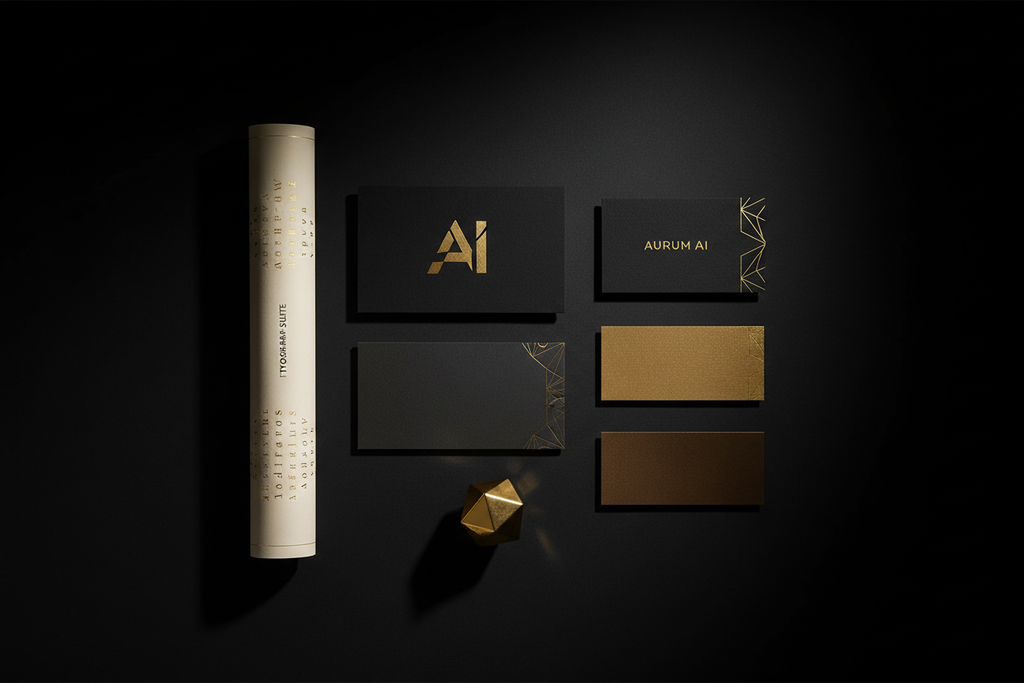 Branding IA — Kit identité visuelle luxe noir et or